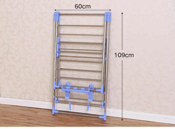 Foldable Stainless Steel Laundry Folding Clothes Hanger Rack - Lightweight & Multipurpose Stands - Image 3