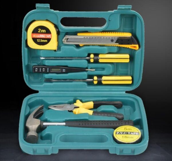Comprehensive 9-Piece Tool Kit for Household and Automotive Repairs - Image 2