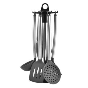 7-Piece Grey Silicone Kitchen Utensil Set