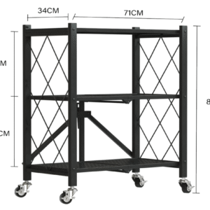 Adjustable Foldable Storage Rack: Customizable Organization for Any Space