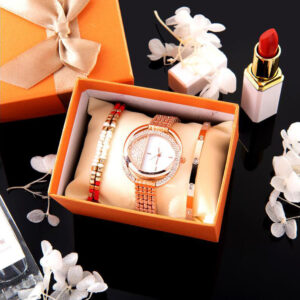 Stylish 3-Piece Women's Diamond Watch Set: Perfect Gift for Ladies