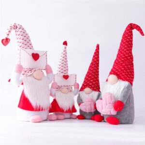 Valentine Gnomes Decoration Plush Dolls: Adorable Valentines Decor