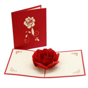 Stunning Handmade Greeting Cards with New Design and Big Rose - Perfect for Special Occasions