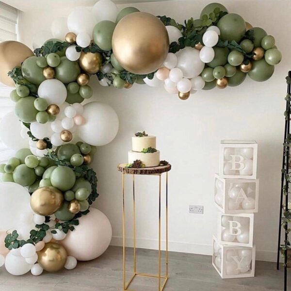 Premium Party Garland Balloon Arch Kit: Gold & Green Balloon Sets for Stunning Decorations