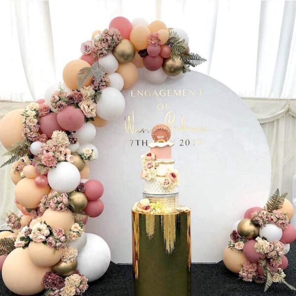 Pink Balloons Garland DIY Birthday Party Decoration Cream Peach Maca White Balloon Arch Anniversary Wedding Decor