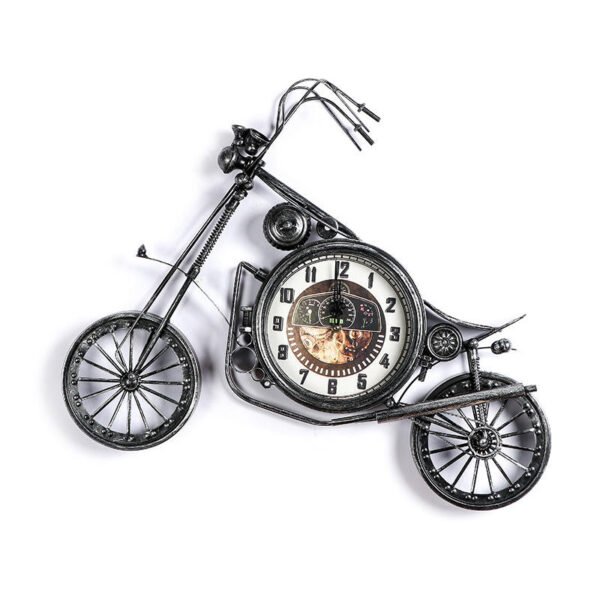 Vintage Vibe: Industrial Style Motorcycle Wall Clock - Unique Wall Decor - Image 2