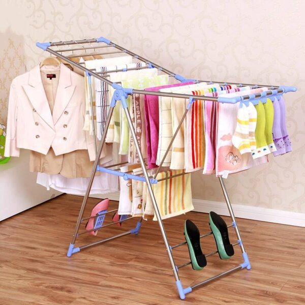 Foldable Stainless Steel Laundry Folding Clothes Hanger Rack - Lightweight & Multipurpose Stands - Image 5