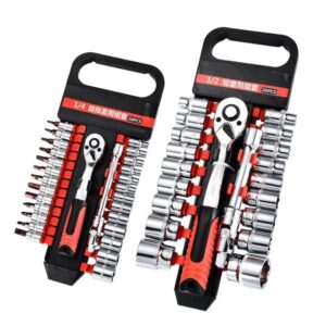 Versatile Drive Socket Tool Set for Vehicle Repair - 20pcs