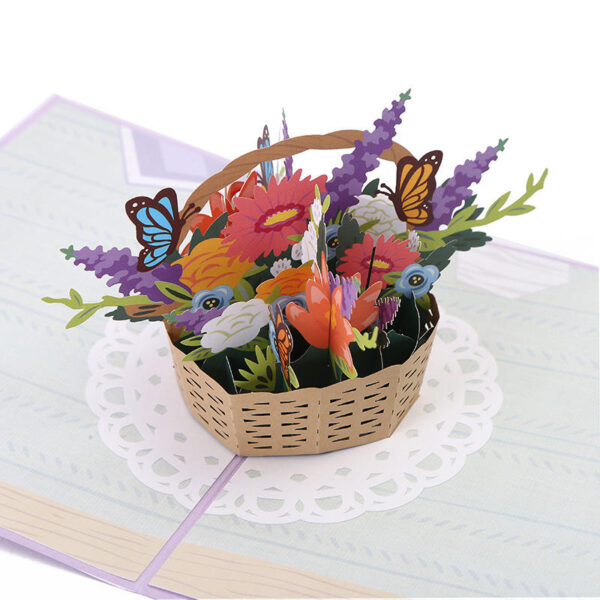 Surprise Mom and Wife with a Stunning Lower Basket Pop Up 3D Card