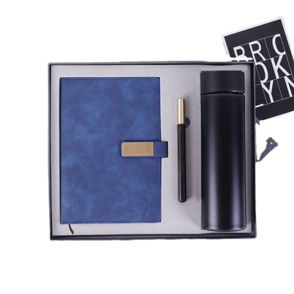 Premium Business Gift Set: Hardcover Notebook with Pen and Bottle - Perfect for Professionals - Image 2