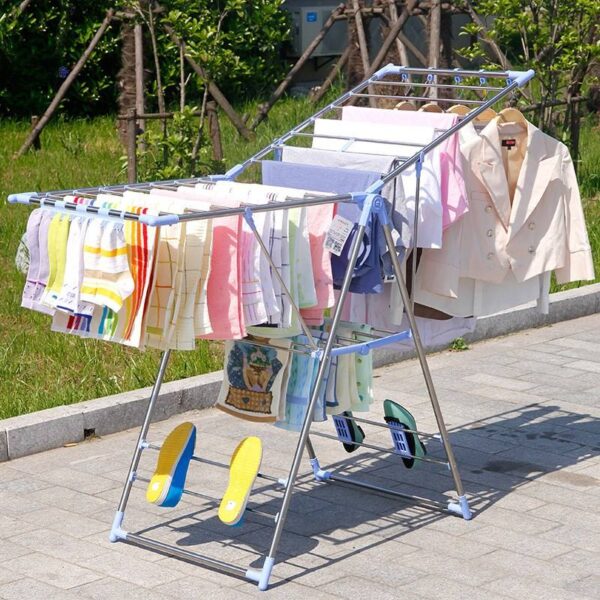 Foldable Stainless Steel Laundry Folding Clothes Hanger Rack - Lightweight & Multipurpose Stands - Image 6