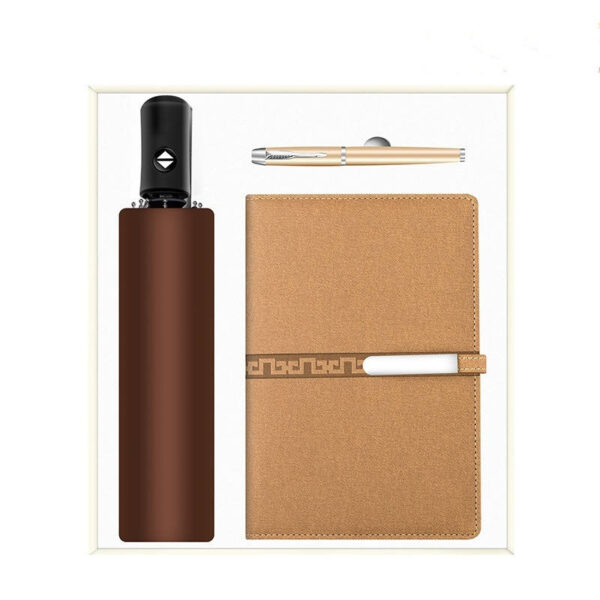 Premium Business Gift Set: High-End Umbrella, Vacuum Cup, Notebook - Promotional Items - Image 4