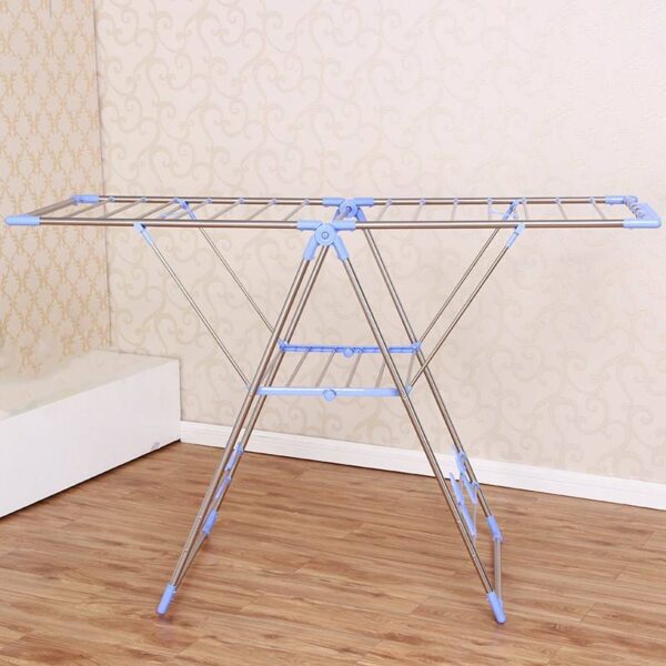 Foldable Stainless Steel Laundry Folding Clothes Hanger Rack - Lightweight & Multipurpose Stands - Image 7