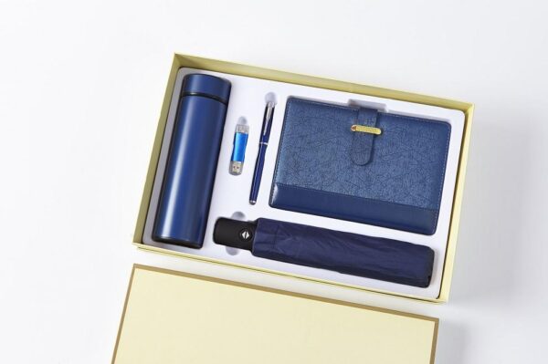 Premium Corporate Gift Set: Flask, Pen, Umbrella, Notebook, USB - Stylish and Fashionable - Image 3