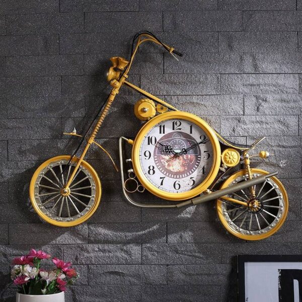 Vintage Vibe: Industrial Style Motorcycle Wall Clock - Unique Wall Decor - Image 3