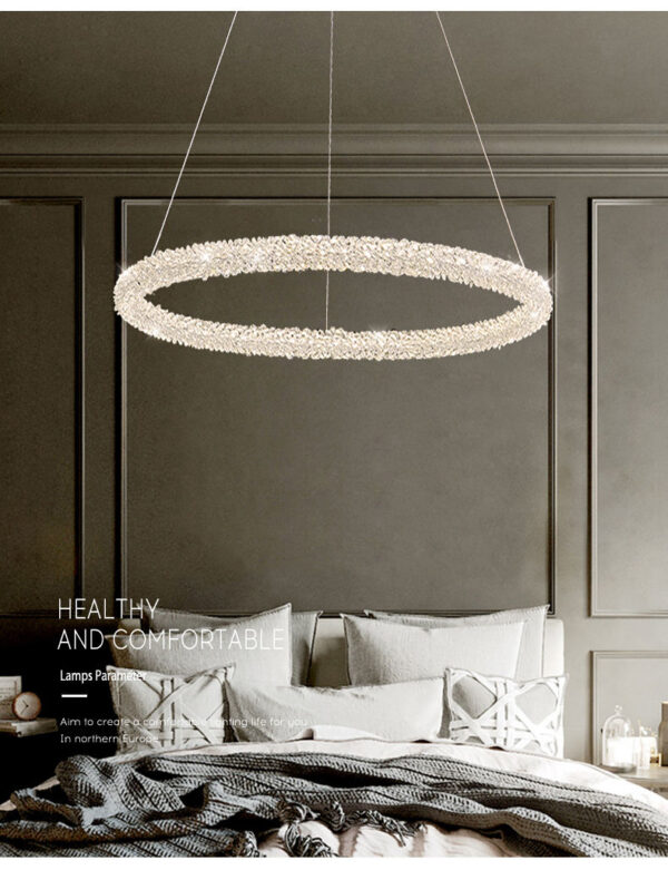 Modern light luxury living room crystal pendant lamp designer