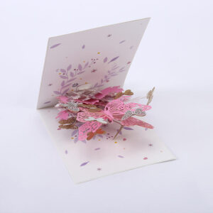 Romantic Cherry Blossom Valentine Pop Up Card