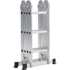 Versatile Folding Aluminum Telescopic Outdoor Step Ladder - Multifunctional Warehouse Ladder
