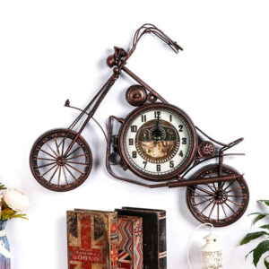Vintage Vibe: Industrial Style Motorcycle Wall Clock - Unique Wall Decor