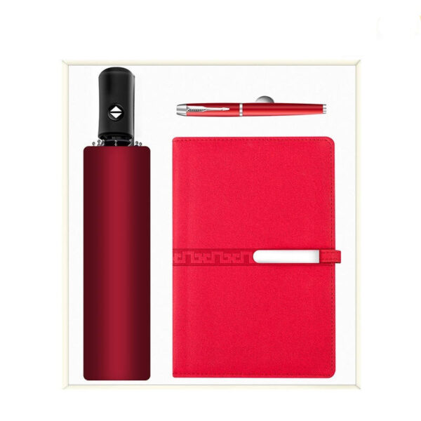 Premium Business Gift Set: High-End Umbrella, Vacuum Cup, Notebook - Promotional Items - Image 3