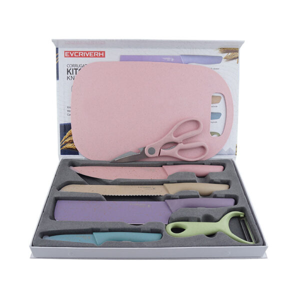 Vibrant Kitchen Knife Set: 6-Piece Collection with Non-Stick Blades - Image 5
