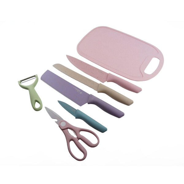 Vibrant Kitchen Knife Set: 6-Piece Collection with Non-Stick Blades - Image 3