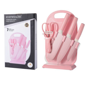 Complete 7-Piece Stainless Steel Knife Set for Kitchen