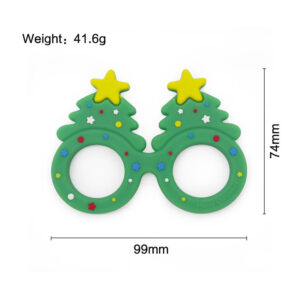Christmas Tree Glasses Teether: Fun and Safe Holiday-themed Baby Teething Toy