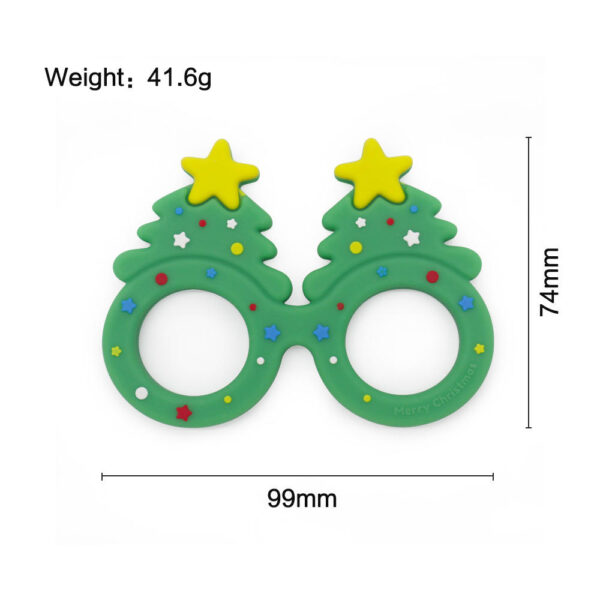 Christmas Tree Glasses Teether: Fun and Safe Holiday-themed Baby Teething Toy