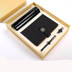 Premium Corporate Gift Set: Automatic Umbrella with Smart LED Vacuum Water Bottle