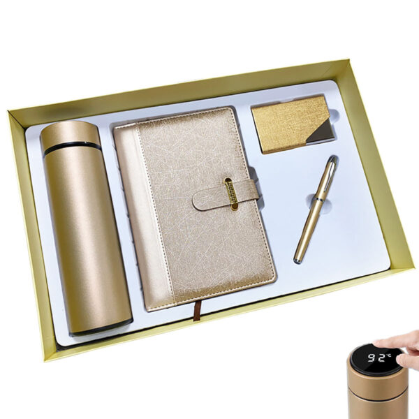 Practical Electronic Corporate Business Gift Set: Vacuum Cup Flask, Notebook, Mouse, Pen, USB - Image 2