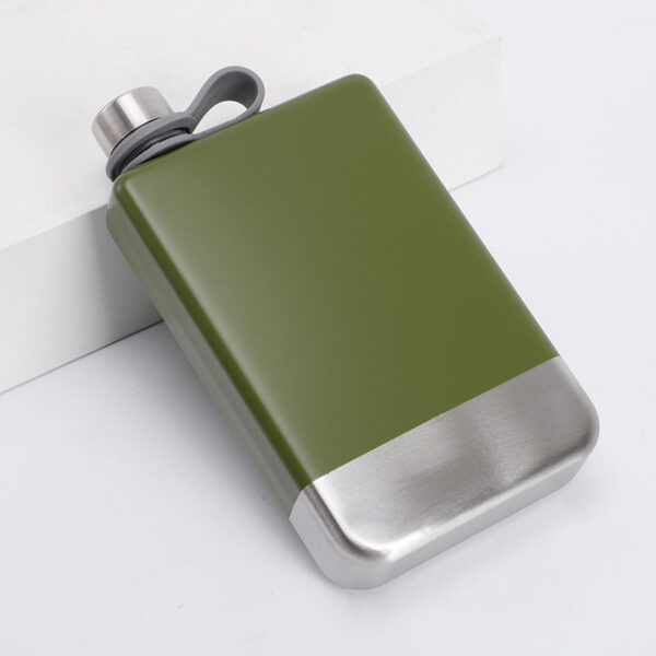 Portable Rubber Coating Whisky Wine Pot: Stylish 8oz Stainless Steel Hip Flask - Image 3