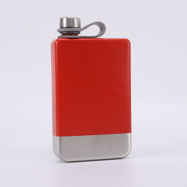 Portable Rubber Coating Whisky Wine Pot: Stylish 8oz Stainless Steel Hip Flask - Image 4