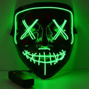 Halloween Glowing Party Mask: Illuminate Your Celebration with Spooky Fun!