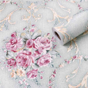 Floral Fantasy: Adhesive Flower Wallpaper Rolls for Home Decoration