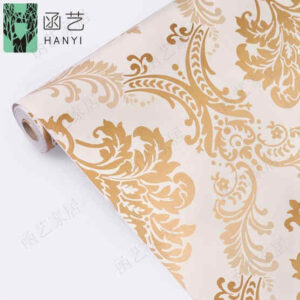 High-Quality Home Decor 3D Wallpaper Roll with Embossed Brocade Design