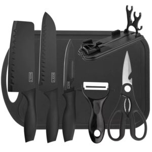 7-Piece Black Kitchen Chef Knife Set